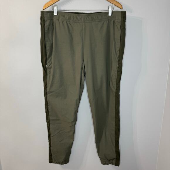 Eddie Bauer First Ascent Pants Womens 14 Green Fleece Lined Hiking Outdoor Nylon - Picture 1 of 14